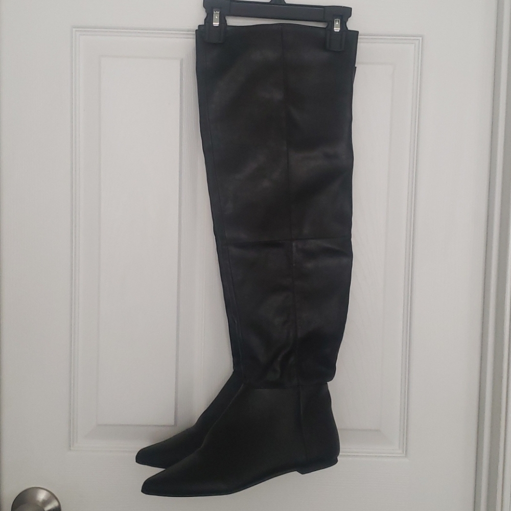 Brand New Black Over The Knee Flat Boots